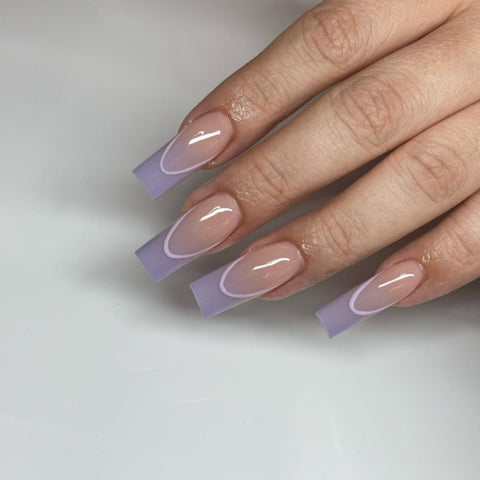 11.Purple Ombre Nails