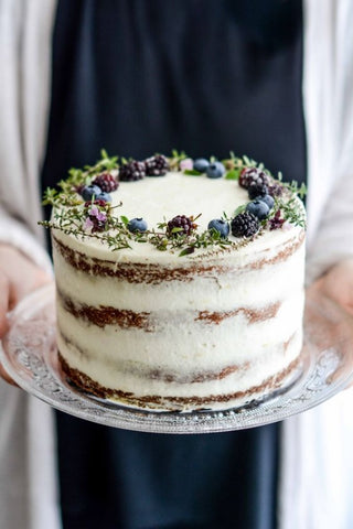 10. Semi-Naked Rustic Cake