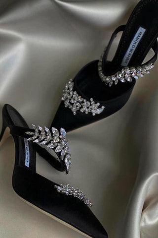 12. Dazzling Rhinestone Noir Shoes