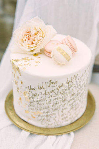 12. Love Quotes Inspired Cake