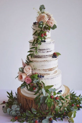 19. Cascading Semi-Naked Cake