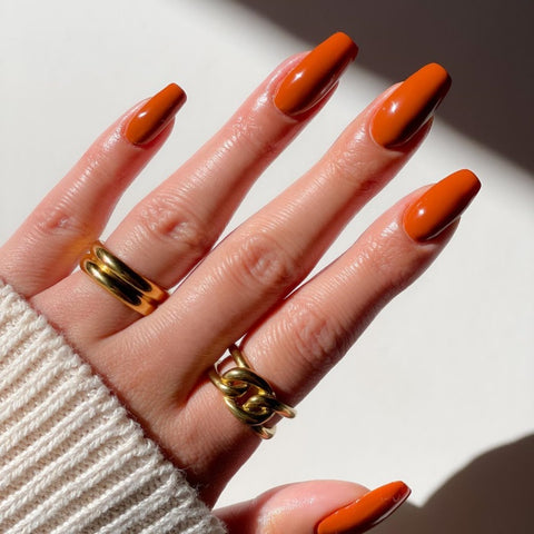 2.Burnt Orange Nails