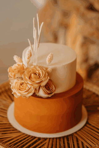 2.Terracotta 2 Tiered Cake