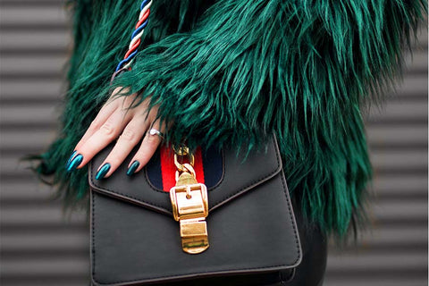 Emerald Green Chrome Nails