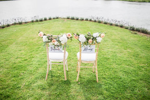 Wedding Chairs Upholstered With Sage Eucalyptus