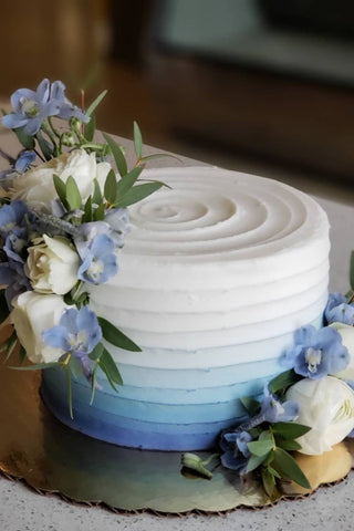 3. Soft Blue Ombre Cake