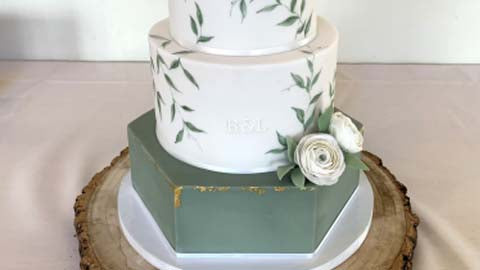 Sage Green Wedding Cake