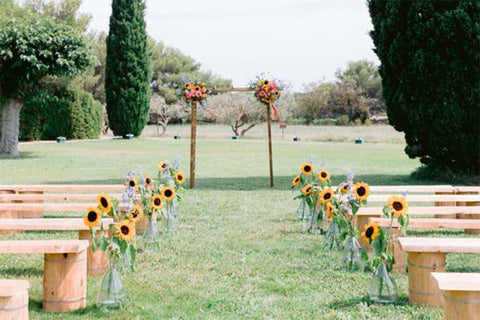 Sunflowers as Your Aisle Marker