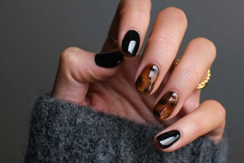Black and Brown Nails