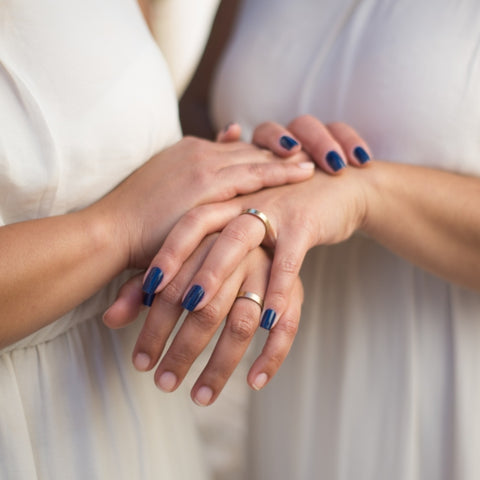 5.Dark Blue Nails