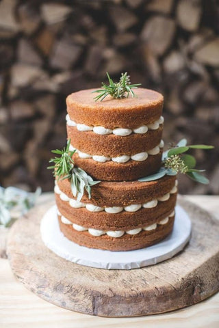 5. Boho Simple Naked Cake