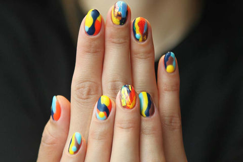 Rainbow Color Nails