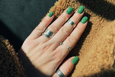 Moss Green Nails