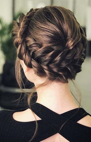 2. Braided Crown Updo