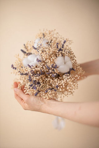 Cotton and Lavender Bouquet