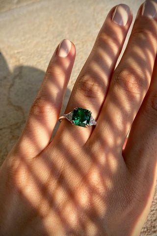 8. Emerald Green Ring