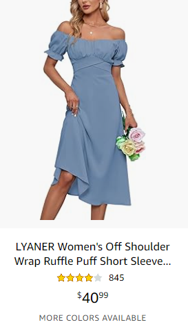 LYANER Women's Off Shoulder Wrap Ruffle Puff Short Sleeve Ruched Tie Back Dress