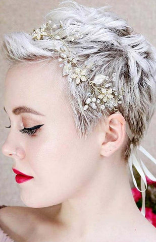 1.Pixie Cut with Hair Accessories