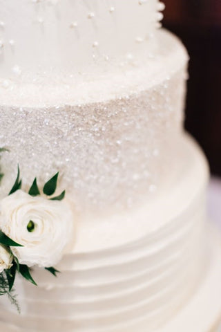 Sparkly Pearl Wedding Cake