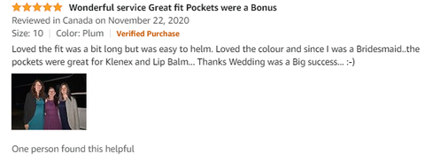 positive review： with pocket