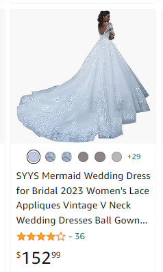 SYYS Mermaid Wedding Dress for Bridal 2023 Women's Lace Appliques Vintage V Neck Wedding Dresses Ball Gowns SYYS26