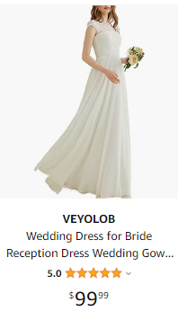 top seller 4 Wedding Dress for Bride Reception Dress Wedding Gown Chiffon Lace A-line Scoop Floor-Length