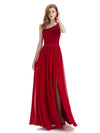 One-Shoulder A-line Top Lace Floor-Length Bridesmaid Dresses