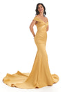 Elegant Cap sleeves Soft Satin Mermaid Long Bridesmaid Dresses