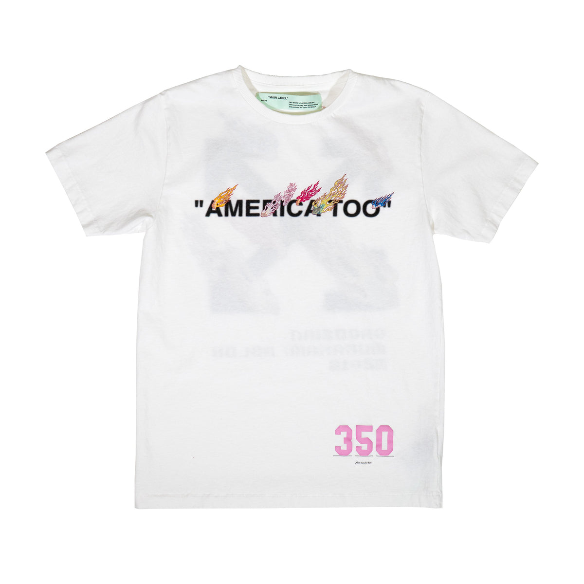 Takashi Murakami and Virgil Abloh: “AMERICA TOO” t-shirt front