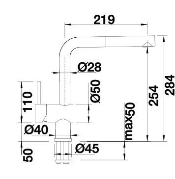 Blanco Linus S Mixer Pull Out | Chrome Kitchen Tap Designer Benchtops