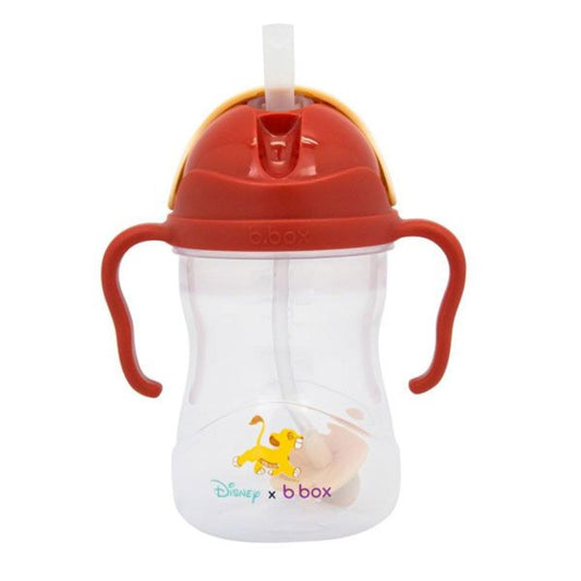 b.box Sippy Cup with Innovative Weighted Straw, Apple (Matte Lid)