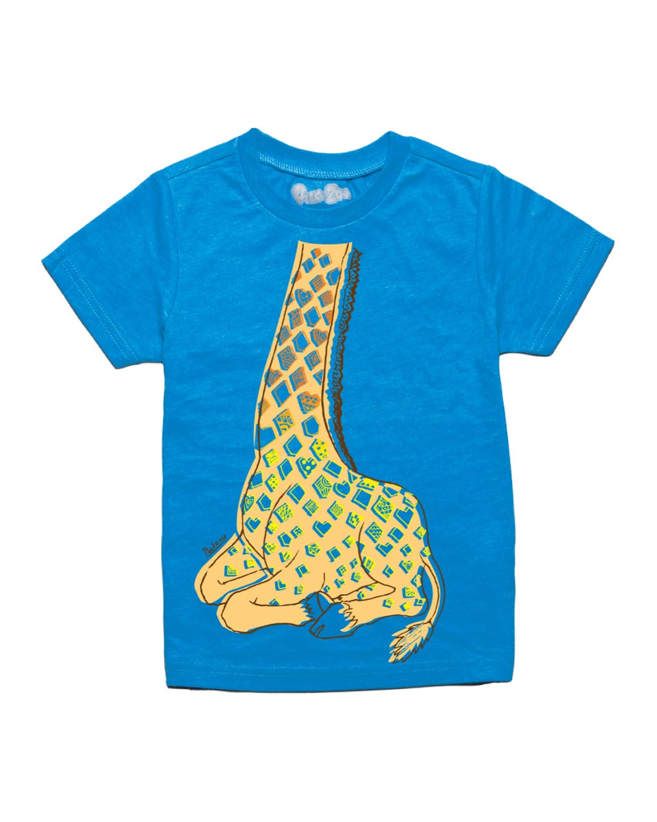 Infant/Toddler S/S Educational Lazy Giraffe in Heather Turquoise – Peek ...