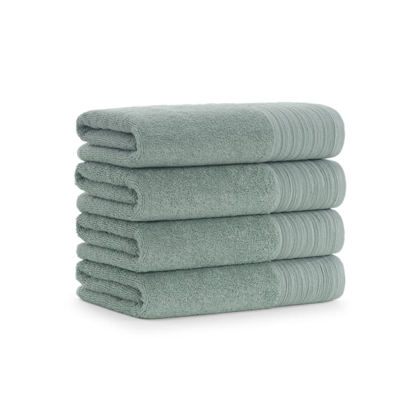 Aston & Arden Anatolia Turkish Bath Towels (2 Pack), 30x60, 600 GSM, Green,  Solid Woven Linen-Inspired Dobby, Ring Spun Combed Cotton