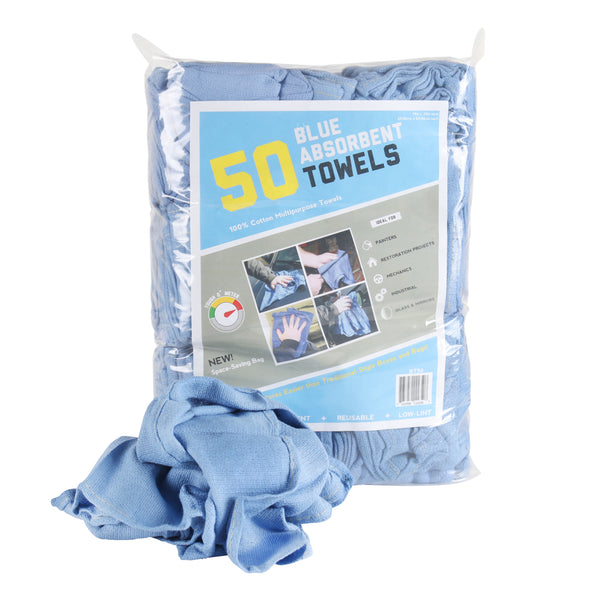 Reluen Cotton Huck Towels Blue 15 X 25 - Pack of 12 Pcs