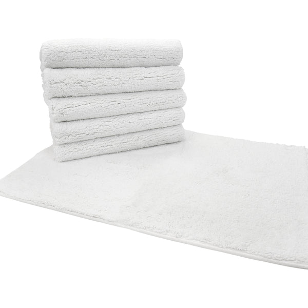 12 Pack Magellan Bath Towels - Large 27 x 54 Bulk White Soft Cotton Towel  Set