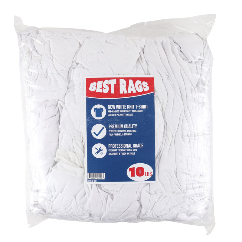 New Prewashed T-Shirt Rags - 99 Anti-Slip 10lb Bags