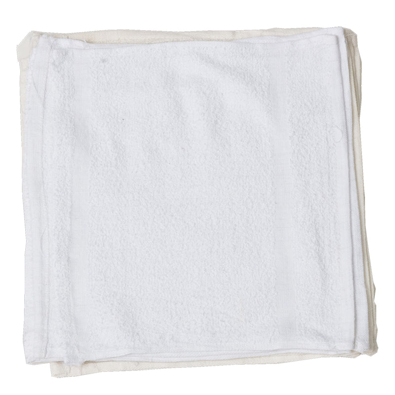 Best Rags Bar Mop Terry Towel Rags, 14x17 to 16x19, Plain White and with Center Stripes, Perfect Cleaning Cloth Rags for Home,, Size: 10lb Box
