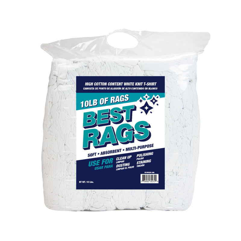 Pro-Clean Basics White T-Shirt Knits, 15lb. Box