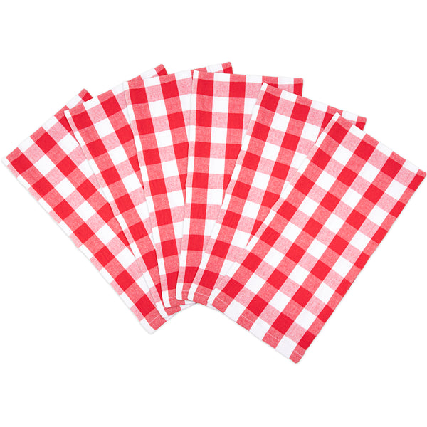 The Sloppy Chef 6-Pack Flat Woven Buffalo Plaid Kitchen Towels - Arkwright  Home