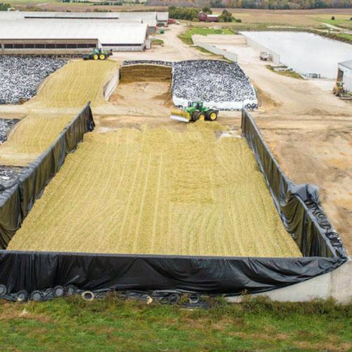 Black Wall Silage Bunker Liner aerial view