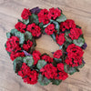 Picture of Viv! Home Luxuries Krans Bloemen - Real Touch Geranium - rood groen - Ø60cm