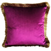 Picture of Viv! Home Luxuries Sierkussen - Velours met Franje - inclusief vulling - paars met goud - 45x45cm