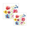 Picture of Ambiente servetten - voorjaarsbloemen aquarel - 2 pakjes 33x33cm en 25x25cm - roze blauw geel - voorjaar