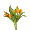 Picture of Viv! Home Luxuries - Tulpen boeket - 7 stuks - kunststof bloem - oranje geel - 32cm