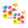 Picture of Ambiente servetten - Zomerbloemen - 2 pakjes 33x33cm en 25x25cm - wit roze blauw oranje geel rood - zomer bloemen