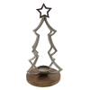 Picture of Viv! Home Luxuries Kandelaar kerstboom - metaal hout - bruin zilver - 48cm
