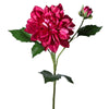 Viv! Home Luxuries Dahlia - zijden bloem - donker roze - 50cm - topkwaliteit - Viv! Home Luxuries