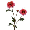 Viv! Home Luxuries Dahlia - zijden bloem - warm roze - 56cm - topkwaliteit - Viv! Home Luxuries