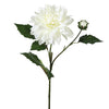Viv! Home Luxuries Dahlia - zijden bloem - wit - 50cm - topkwaliteit - Viv! Home Luxuries