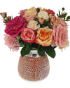 Viv! Home Luxuries Roos mini - 2 stuks - zijden bloem - roze groen - topkwaliteit - Viv! Home Luxuries
